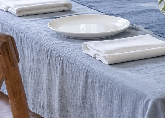Servilletas de algodón (4 uds.) en blanco